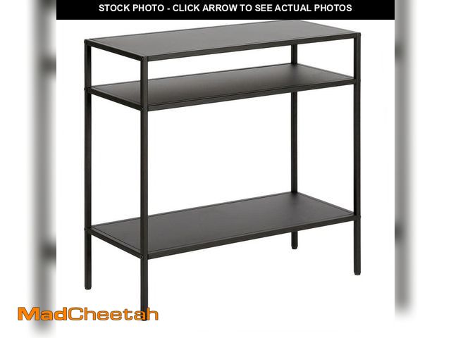 Lot 74-14306429 - Meyer&amp;Cross Ricardo 24 in. Blackened Bronze Side Table with Metal Shelves - UNUSED