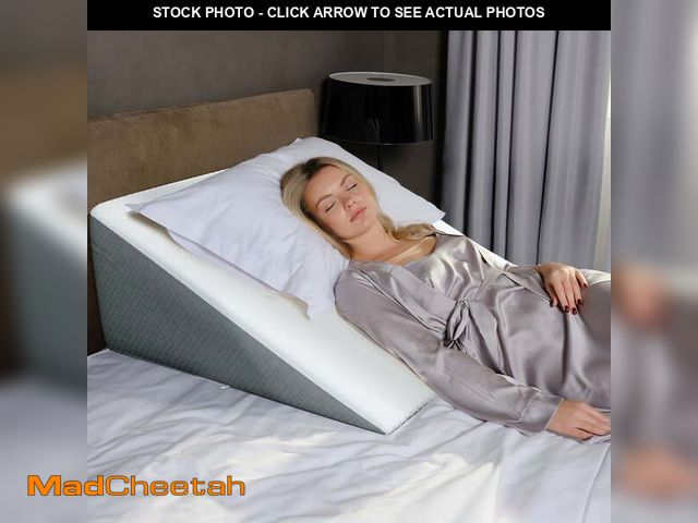 Lot 74-14287213 - Kolbs Extra Wide Bed Wedge Pillow with Memory Foam Top for GERD and Acid Reflux, Stylish Jacquard Co...