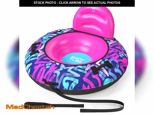 Lot 74-13547544 - QPAU 44Ã¢â¬Â Snow Tube with Backrest Ã¢â¬â Heavy Duty Inflatable Sled 500 lbs Capacity with Cov...