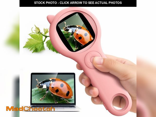 Lot 74-14049600 - Kids Microscope for Girls, 500X Portable Digital Microscope with 2" IPS Screen, Cute STEM Learning T...