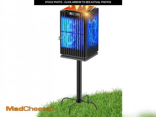 Lot 74-12442480 - Solar Bug Zapper Outdoor, Waterproof Mosquito Zapper with Ground Stake, Cordless 4200V Electric Fly ...