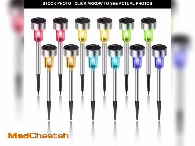 Lot 74-12977947 - Solar Lights Outdoor Waterproof, Stainless Steel LED Landscape Lighting, Solar Garden Lights Solar P...