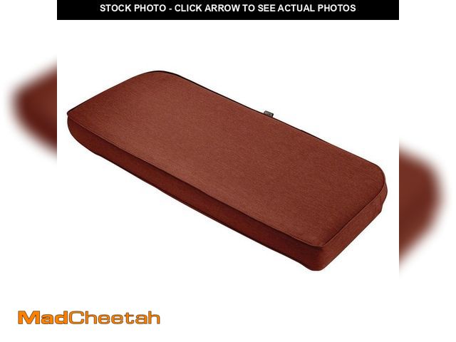 Lot 74-14344151 - Montlake FadeSafe Heather Indigo 41 in. x 18 in. Contoured Outdoor Bench Cushion - UNUSED