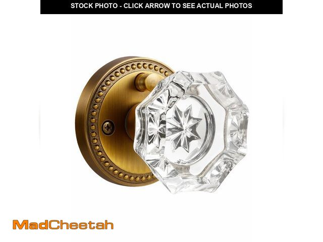 Lot 74-12717275 - SORWDUERM Antique Brass Door Knobs Crystal Door Knob Interior Privacy Door Knob for Bedroom and Bath...