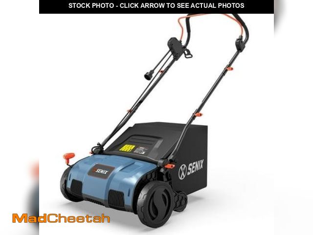 Lot 74-12156363 - SENIX Corded Dethatcher/Scarifier 2 in 1  15  13Amp  5-Position Adjustment with Collection Bag  SCE1...