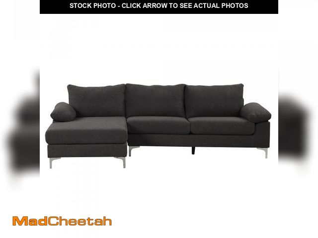 Lot 74-12130233 - Casa Andrea Milano Modern Large BOUCLÃâ° L-Shape Sectional Sofa, Luxury Couch with Extra Wide Chai...