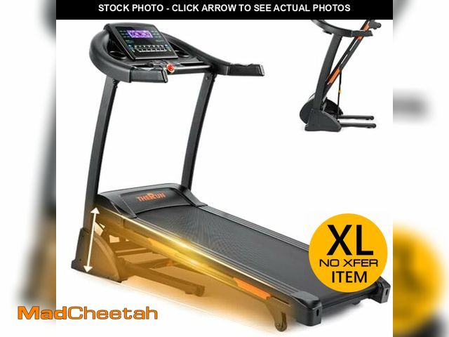 Lot 74-12786571 - THERUN Incline Treadmill, Treadmills for Running and Walking, 300 lbs Weight Capacity Folding Treadm...