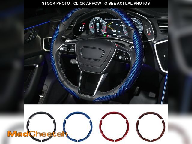 Lot 74-12049729 - Hiseanllo Carbon Fiber Steering Wheel Cover 3PCS Set - Anti-Slip, Scratch-Resistant, Universal Fit f...