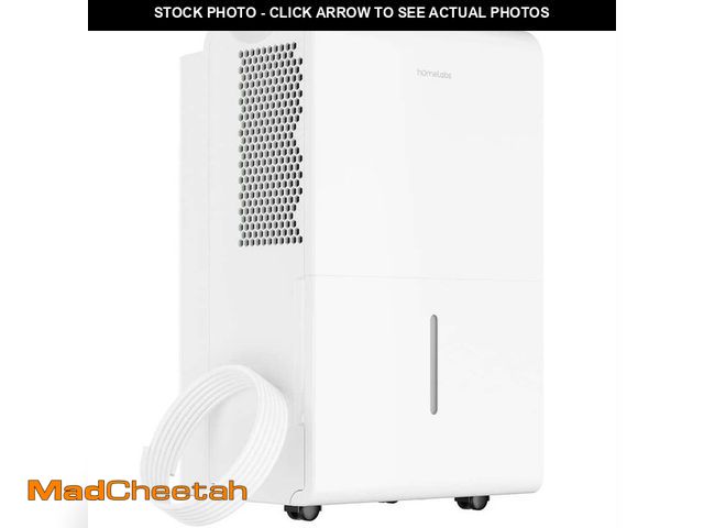 Lot 74-13784753 - hOmeLabs 50 pt. 7,000 sq. ft. Wi-Fi Dehumidifier with Pump in White-High Capacity Moisture Removal f...