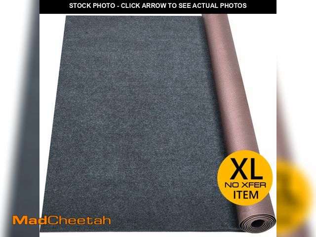 Lot 74-14610244 - Grefinity Marine Carpet, 6 FT x 18 FT Dark Gray Indoor Outdoor Carpet - UNUSED