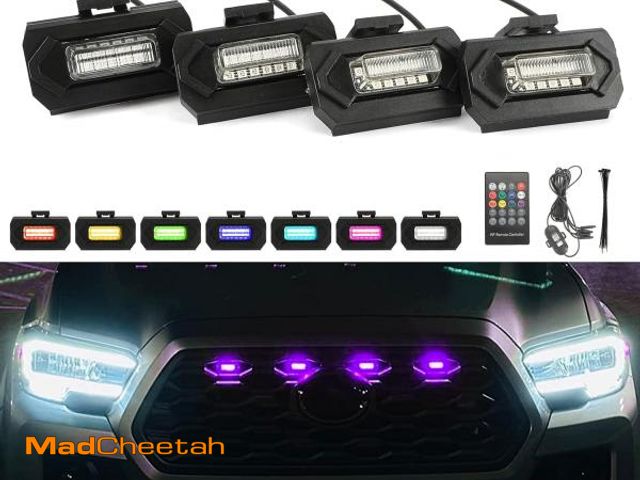Lot 74-12331213 - ROCCS Fit for Toyota Tacoma Grill Lights 2020 2021 2022 2023 Off Road &amp; Sport OEM RGB Tacoma Rap...