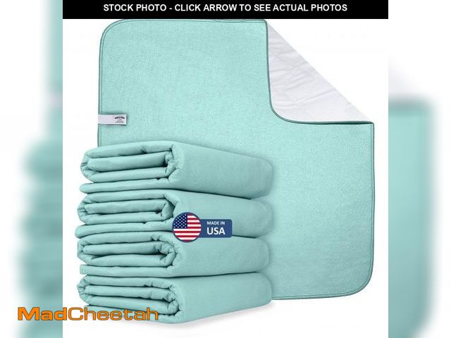 Lot 74-12536364 - Wave Reusable Washable Underpads Large Bed Pads with Waterproof Backing, for use as Incontinence Bed...