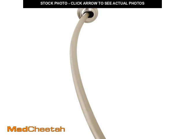 Lot 74-13668230 - Zenna Home NeverRust 50 in. to 72 in. Aluminum Dual Mount Curved Shower Curtain Rod in Brushed Nicke...