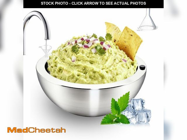 Lot 74-13621821 - Amestar Dip Chiller Bowl 1 Pack- 35oz Large Capacity, Stainless Steel Insulated Party Ice Serving Bo...