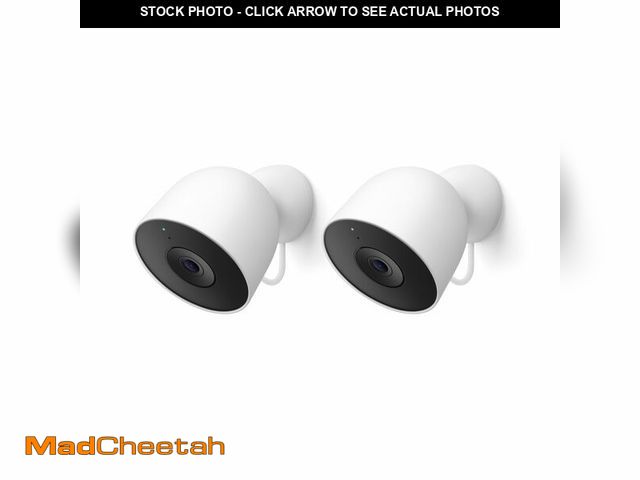 Lot 74-13569644 - Google Nest Cam Outdoor (Wired, 2nd Gen) - 2 Pack - Security Camera with 2K Video and Gemini, Night ...