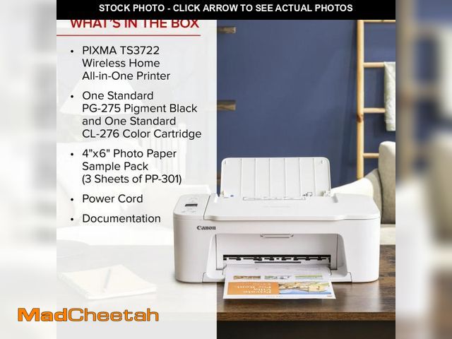 Lot 74-12423483 - PIXMA TS3722 Wireless All-in-One Printer - USED