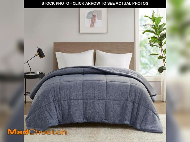Lot 74-12366398 - Urban Habitat Queen Comforter Set, Cozy Soft Jersey Knit Bedding, Box Quilting &amp; Heathered Desig...