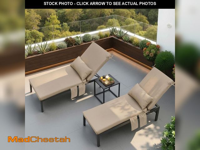 Lot 74-14292946 - Pellebant 80 in. x 23 in. 2-Piece Outdoor Chaise Lounge Cushions Patio Lounge Chair Cushion in Beige...