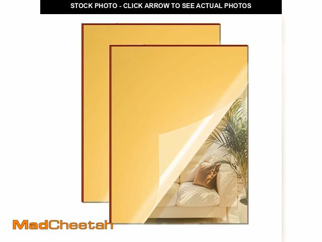 Lot 74-13960878 - Gold Mirror Acrylic Sheet - 12x16 inches, 2 Pieces | 1/8" Thick Reflective Plexiglass for Crafting, ...