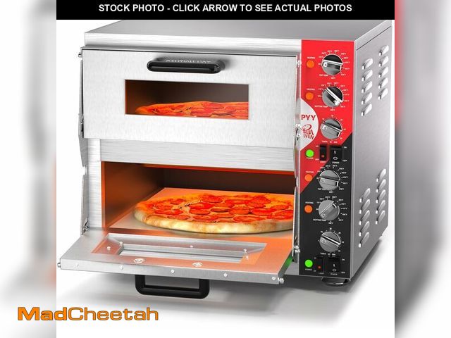 Lot 74-14291231 - PYY 16" Indoor Electric Double Decker Pizza Oven w/Pizza Stone for Restaurant Home,Countertop Pizza ...