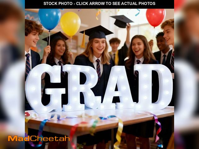 Lot 74-14271329 - Pooqla Graduation Decorations, Marquee Letters GRAD for 2026 Graduation Decorations, High School Sen...