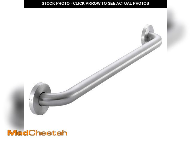 Lot 74-12871734 - Glacier Bay 24 in. L x 3.1 in. ADA Compliant Grab Bar in Brushed Stainless Steel - UNUSED