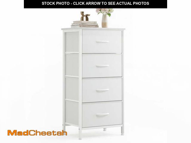 Lot 74-14436623 - CONCETTA 4 Drawer Dresser, Wide Chest Drawers Nightstand Storage Tower Storage Fabric Dresser With W...