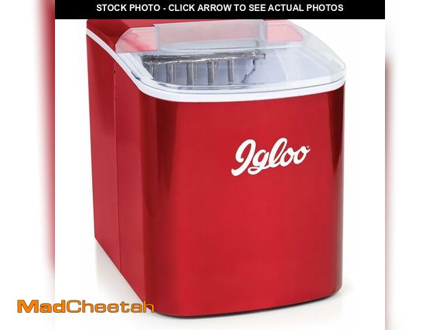 Lot 74-14367534 - Igloo 26-lb Automatic Electric Countertop Ice Maker - 9 Cubes in 7 Mins, with Scoop and Basket - UNU...