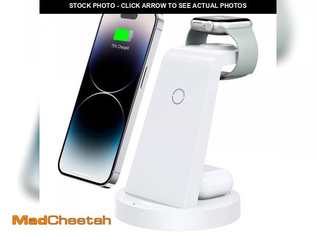 Lot 74-12047108 - 3 in 1 Charging Station for iPhone - Wireless Charger for Apple Products Multiple Devices - Charging...