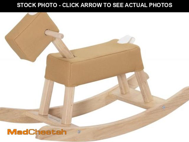 Lot 74-12508725 - PHUDONGTOYS Brown Wooden Rocking Horse Juni for Toddlers (Ages 1-3) - Soft Canvas Fabric, Gentle on ...