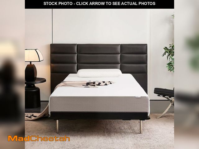 Lot 74-13844374 - Basics Memory Foam Mattress, Soft Plush Feel, Breathable, 10 Inch, Twin, White/Grey - UNUSED