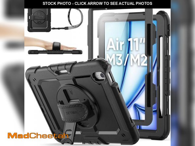Lot 74-12220585 - SEYMAC stock Case for iPad Air 11 inch Case M3/ M2 (2025/2024), for iPad Air 6th Generation, Heavy D...