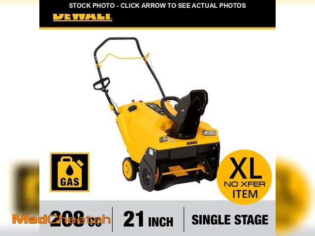 Lot 74-13510243 - DEWALT 21 in. 208 cc E-Gov Electric Start Gas Single-Stage Snow Blower - USED