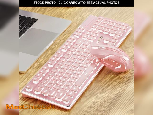 Lot 74-12977647 - SEUNKWANG V3 Wireless Keyboard and Mouse with Single Backlit, Metal Panel, Bluetooth/2.4G Rechargeab...