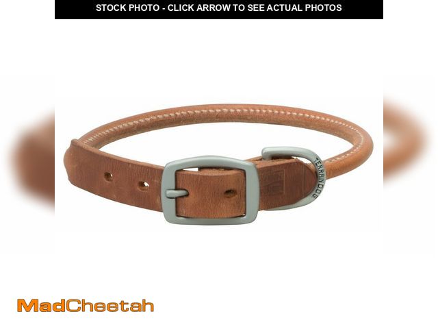 Lot 74-14153667 - Terrain D.O.G. Harness Leather Rolled Dog Collar Russet 21" (19 - 22 in., 1 in. width) - UNUSED