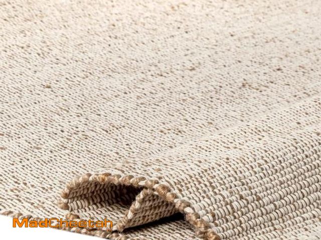 Lot 74-12156897 - S &amp; L Homes Jute Cotton Hand Woven Natural Farmhouse Area Rug for Living Room - Rustic Vintage B...