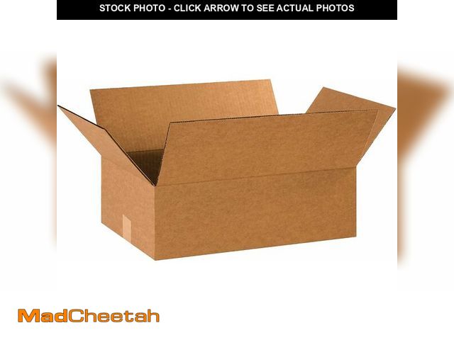 Lot 74-13331689 - Partners Brand 18x12x6 Corrugated Cardboard Boxes, 18"L x 12"W x 6"H, Pack of 20 | Shipping, Packagi...