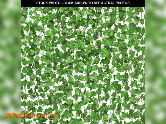 Lot 74-11548471 - CQURE 84 Pack 588Ft Artificial Ivy Garland, Fake Vines UV Resistant Greenery Leaves Fake Plants Hang...