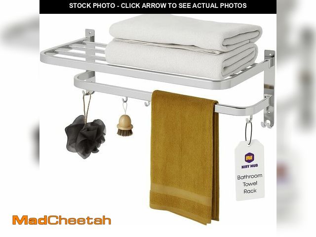 Lot 74-13068803 - NiXYHUB SS304 Premium Grade 24 Inch Stainless Steel Foldable Towel Rack | Bathroom Towel Holder| Tow...