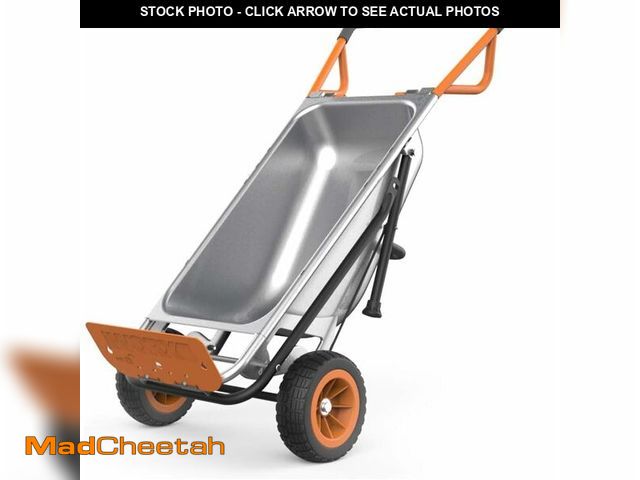 Lot 74-13074983 - Worx WG050 8-in-1 Aerocart Garden Cart/Wheelbarrow Heavy Duty/Dolly - USED