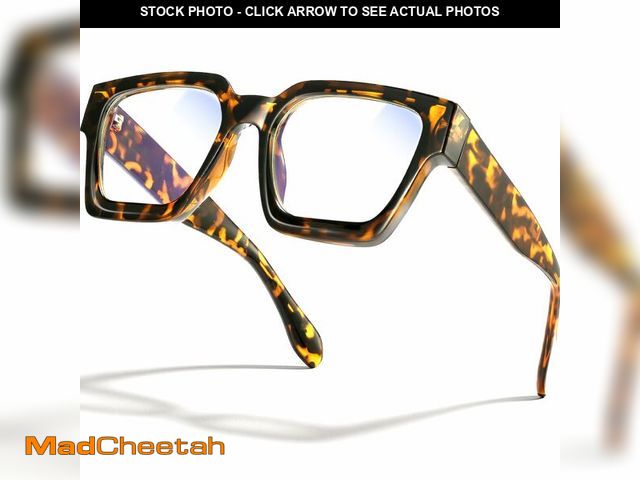 Lot 74-12714243 - livho Oversized up to 99% Blue Light Blocking Glasses for Woman - Rectangle Fashion Glasses for Comp...