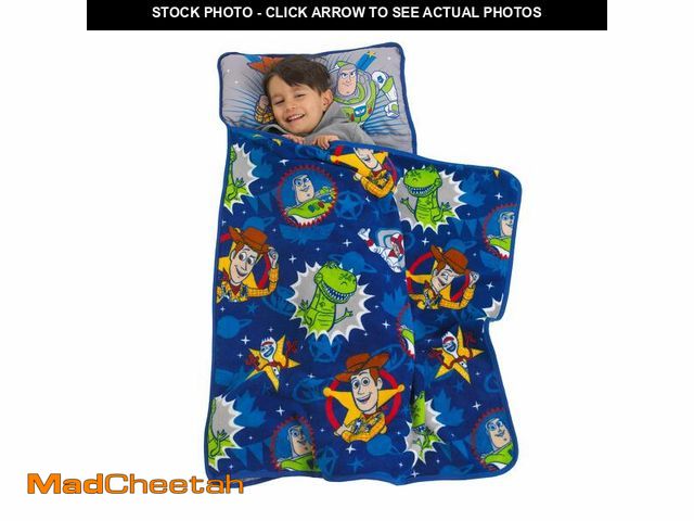 Lot 74-13542155 - Disney Toy Story 4 - Toys in Action Toddler Nap Mat, Blue, Green, Yellow, Grey - UNUSED