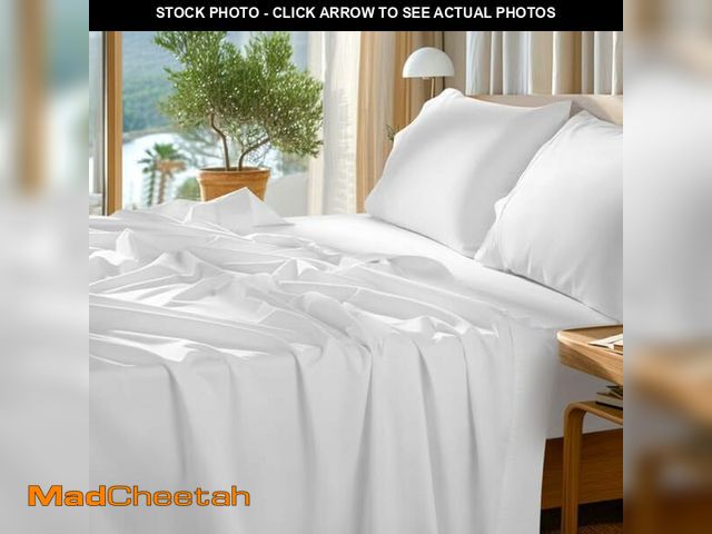 Lot 74-14053009 - SONORO KATE 100% Egyptian Cotton Sheets Set - 1000 High Thread Count, Luxury 5-Star Hotel Sateen Bed...