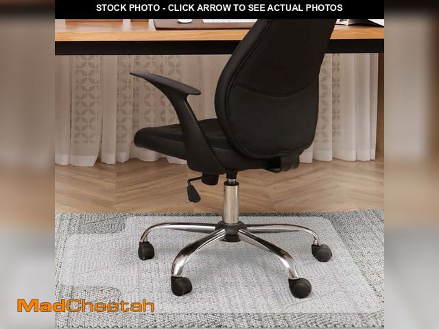 Lot 74-13054934 - YEERSWAG Office Chair Mat for Carpet Floor 48x30" PVC Chair Mat,Carpet Protector Rectangle Transpare...