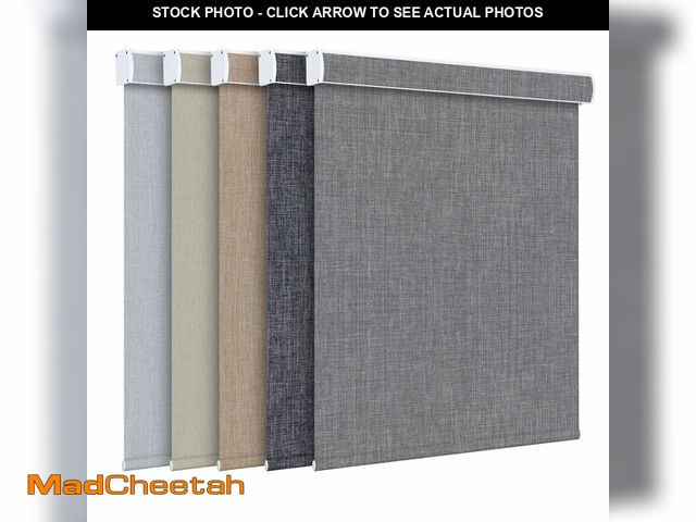 Lot 74-12864533 - Grandekor Cordless Roller Shades for Windows, Blackout Blinds Room Darkening Pull Down Shades with F...