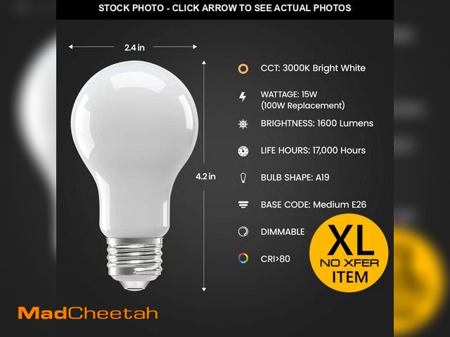 Lot 74-14074544 - One Pallet Of 28 Caes Of 100-Watt Equivalent A19 Dimmable Filament CEC 90 CRI White Glass E26 Medium...