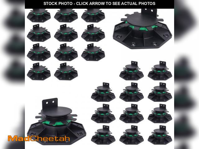Lot 74-11545953 - Adjustable Deck Support Pedestal with Fastener Ring, 24Pack Deck Foundation Support Base, Deck Block...