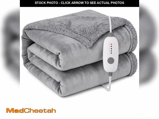 Lot 74-14432709 - TICOO Heated Blanket Throw Size 50" x 60" Electric Blanket with 5 Levels Heating &amp; 3Hs Auto Off,...