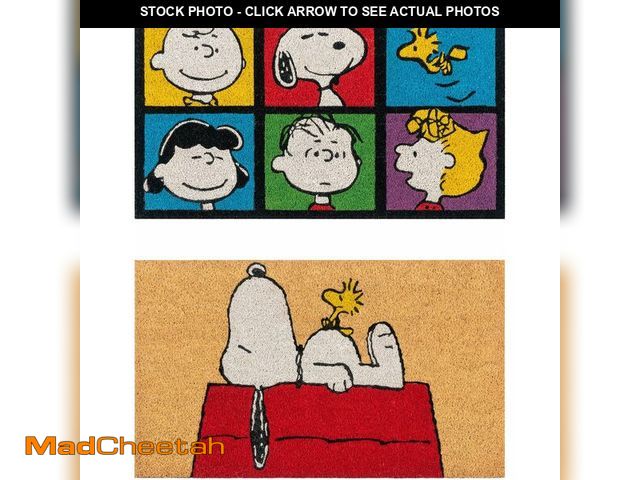 Lot 74-13331456 - Gertmenian Peanuts Snoopy Coir Doormat - 2x3 Welcome Mat (2-Pack), Ideal for High Traffic Areas in F...