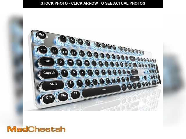 Lot 74-13960191 - EWEADN TK950 Typewriter Keyboard Wireless Mechanical Keyboard, 104 Keys Aesthetic Typewriter Keyboar...